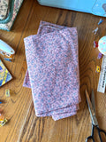 Vintage Floral Cotton Fabric Large Yardage Cottage Pink 84” x 88”