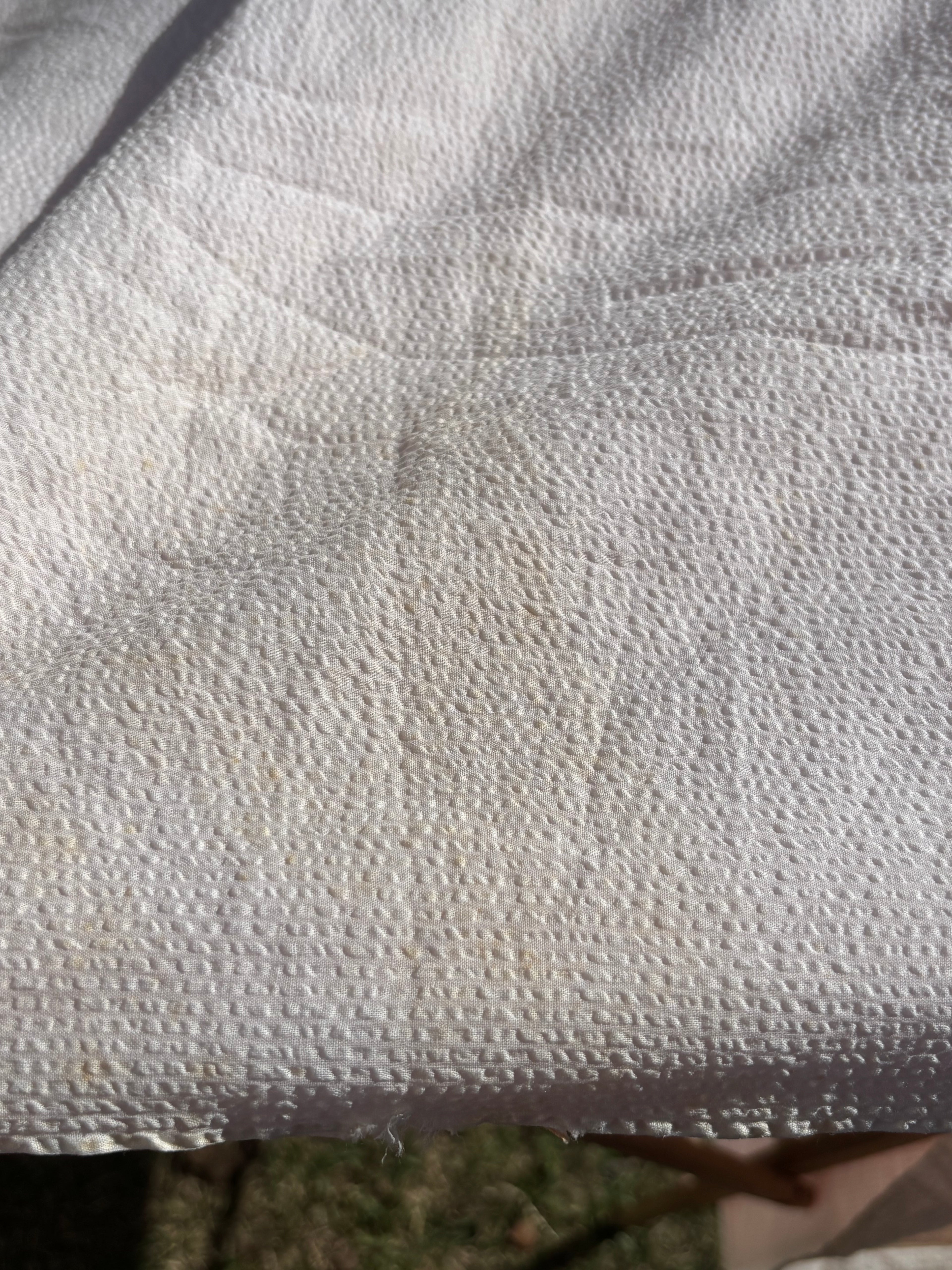 Bundle 8 Vintage Fabric Bundle Plaid Utility Weight & Sheer Pink Fabric Large Cuts (2 Pieces)