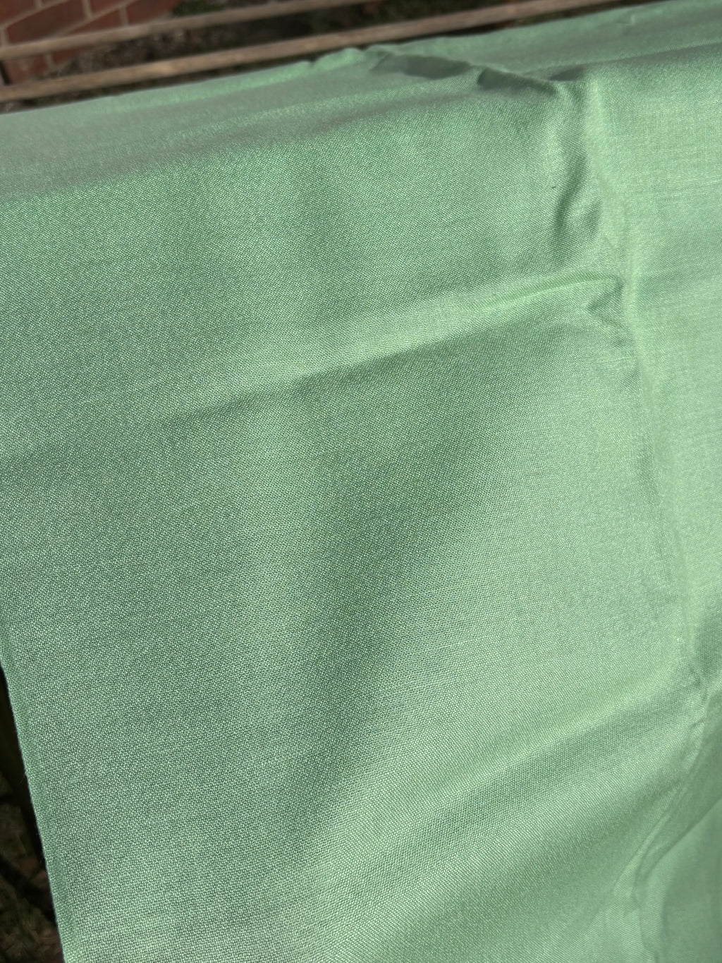 Bundle 7 Vintage Fabric Bundle Green Utility Fabric & Sheer Floral Yardage (Large Cuts, As-Is)