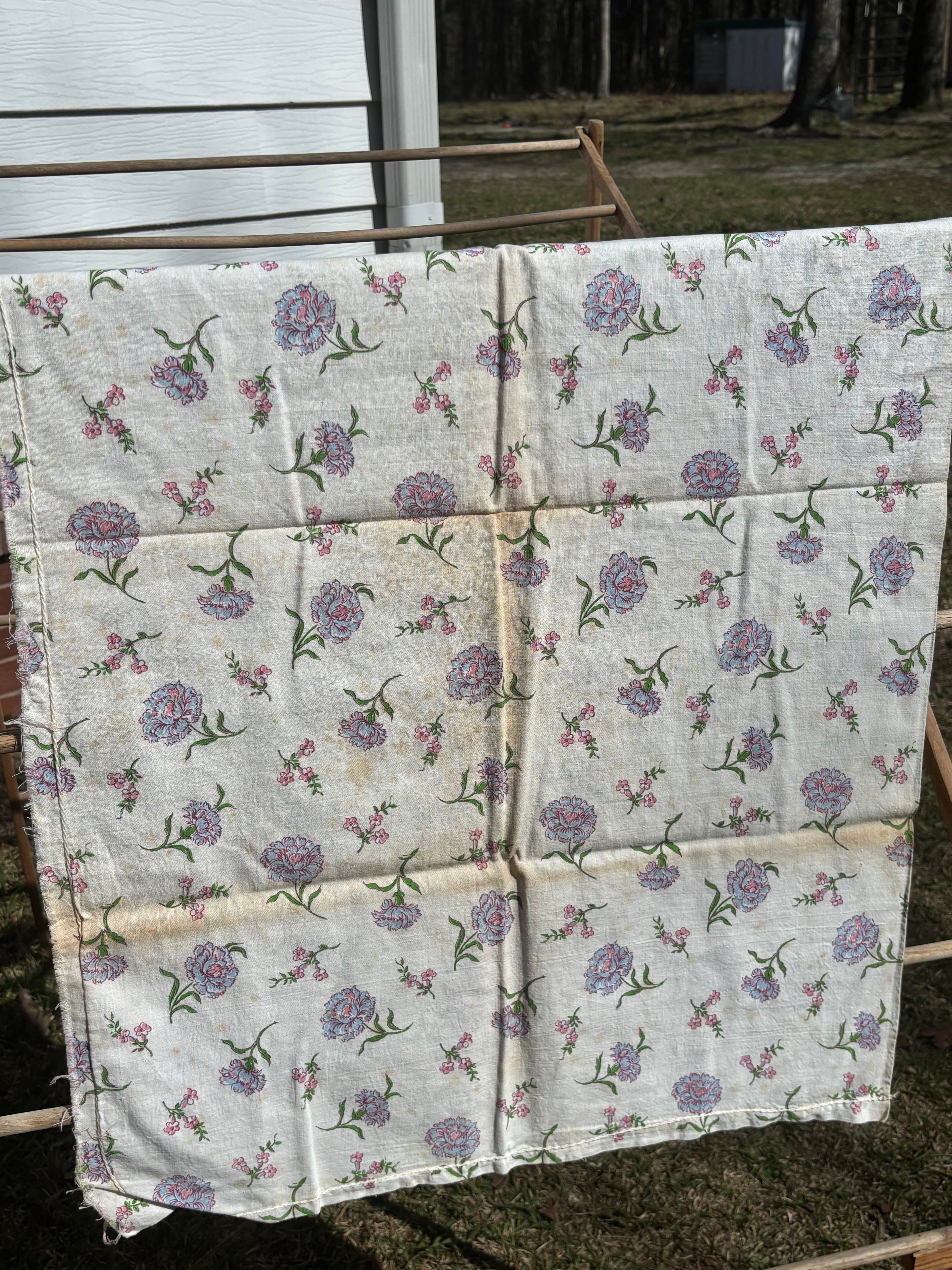 Bundle 3 Vintage Fabric Bundle Floral & Geometric Prints Quilting Cotton (3 Pieces)