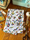 Vintage Knit Fabric Toy Print Novelty Cotton Stretch Fabric 61” x 120”